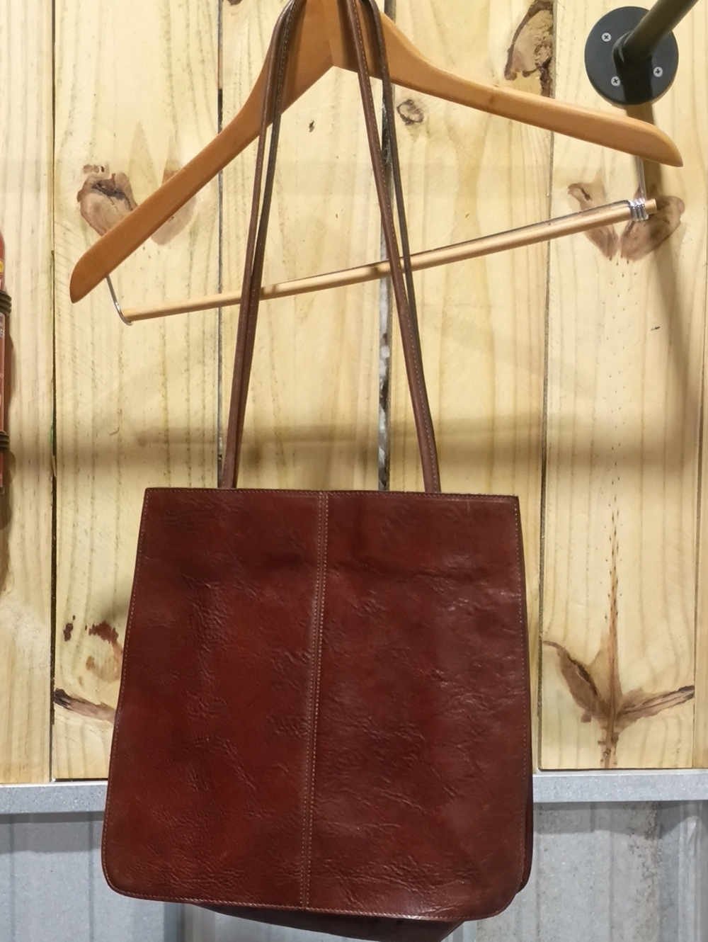 Wilsons Leather Chestnut Brown Leather Shoulder Tote